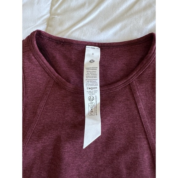 NEW Lululemon Soft Sueded Crewneck Cropped Tank Top Garnet Women's Size 0 NWT - Picture 5 of 8
